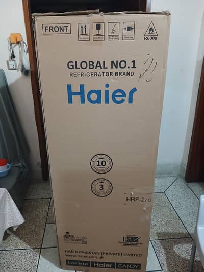 Dabba Pack Haier Refrigerator Gradient Black Colour Model # HRV-276 SC
