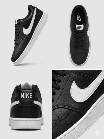 Nike Court Vision Low Black & White