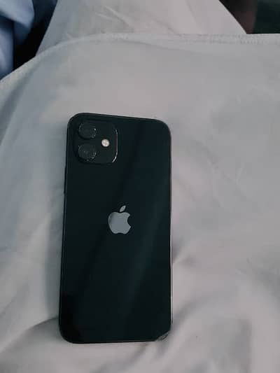 iPhone 12 black with blue shed