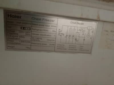 haier inverter deepfreezer duble door king size. all okay