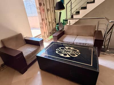 Wooden sofa set