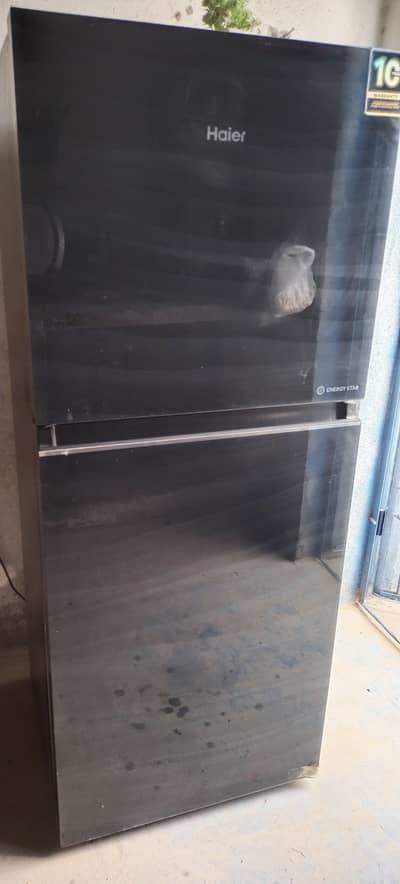 haier glass door fridge new 3months use only