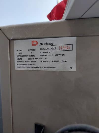 DAWLANCE FRIDGE AND REFRIGRATOR