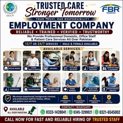 Domestic Staff Provider – Maids, Cooks, Nannies & Drivers