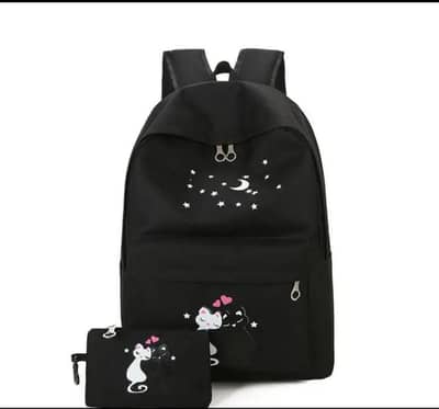 cute cat print school bags