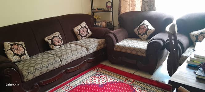Least price item. DHA ph2. strong moltyfoam 6 seater sofa set woodenl