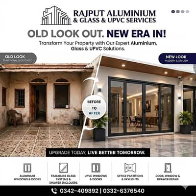 Aluminium & Glass Work Services | Shower Cabins, Glass Railings & PVC