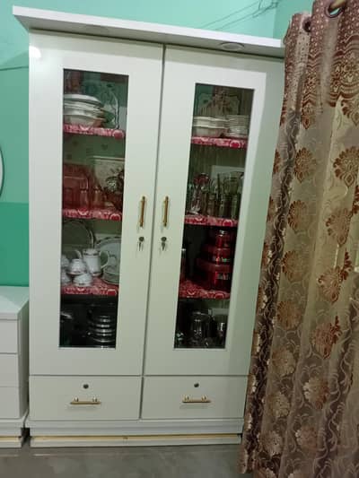 White Dressing Table + 2 Side Tables + Divider Set