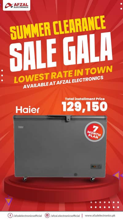 haier deep freezer available for easy monthly instalment 0% markup