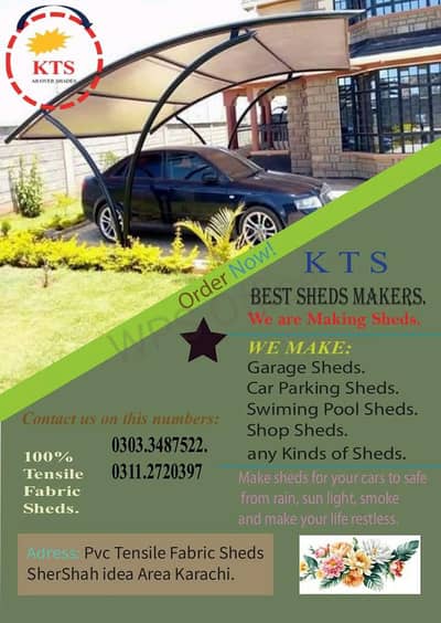 PVC Tensil fabric car parking shade for03033487522