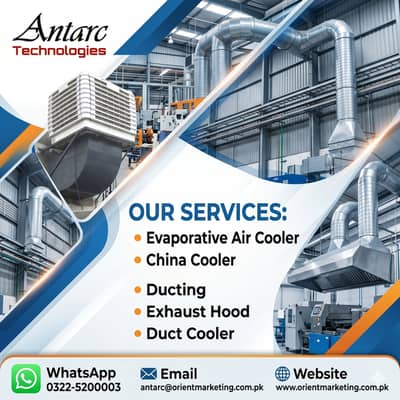 evaporative air cooler/ china cooler/ Ducting/ exhaust hood/ duct cool