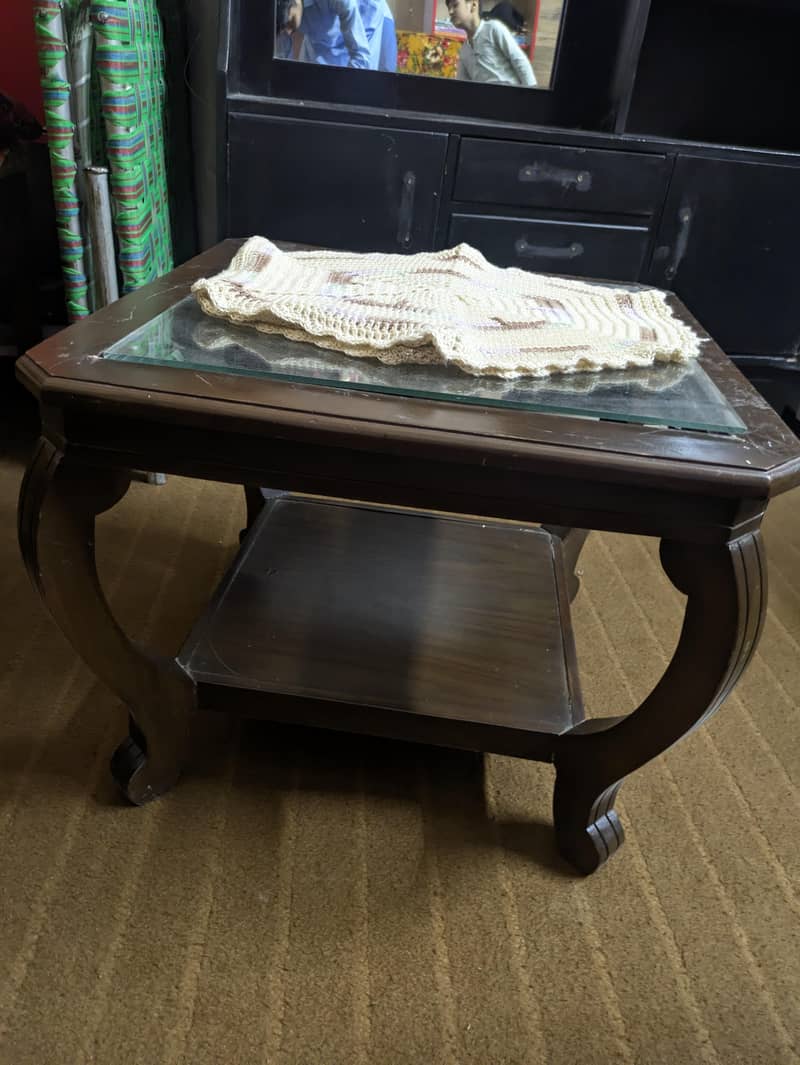 wooden sofas with table 9