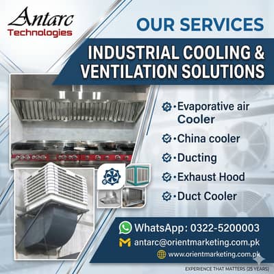 Evaporative air Cooler, China cooler, Ducting Exaust Hood, Duct Cooler