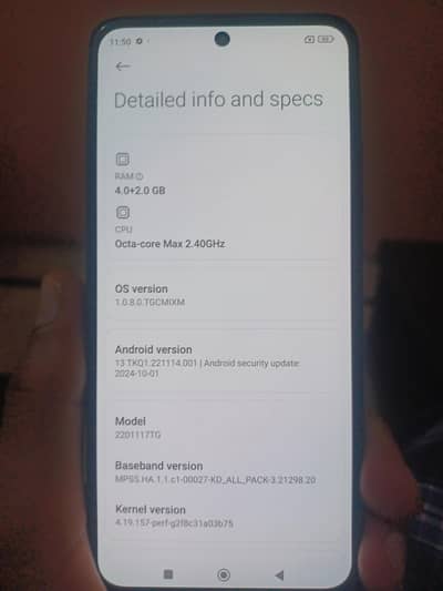 Xiaomi Redmi Note 11 USA Model Gaming Phone Face & Finger lock 100%