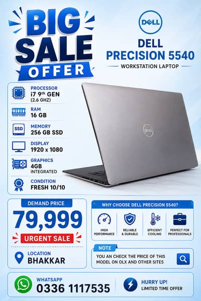 Sale sale sale On Disconnected price Dell 5540 laptop for sale