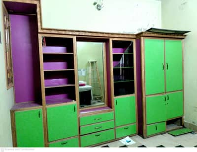 Best wooden dresser+ wardrobe+ drawers+ divider+ dressing table