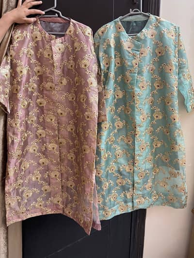 Gown in two colours