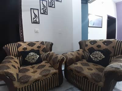 wooden sofa