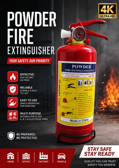  1KG ABC Dry Powder Fire Extinguisher | Fire Safety Cylinder