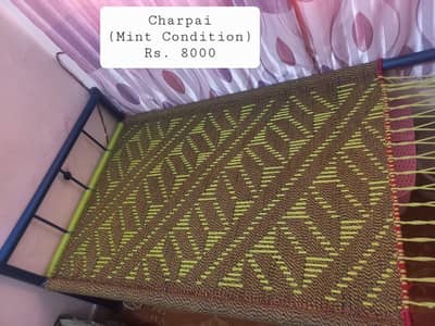 Wooden Single Bed with Spring Mattress and Iron Bed
