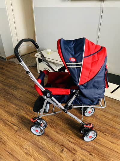 bright starts imported pram/ stroller with smooth tyer