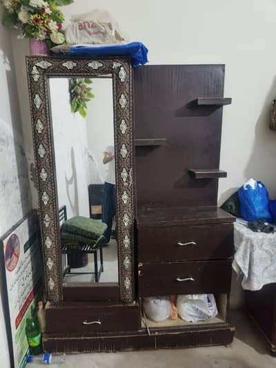 double bed side table and dressing