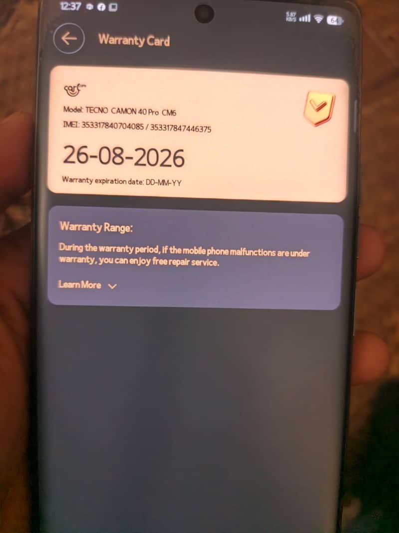 Tecno CAMON 40 Pro 7