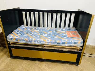 BABY COT used For sale with Mattress
