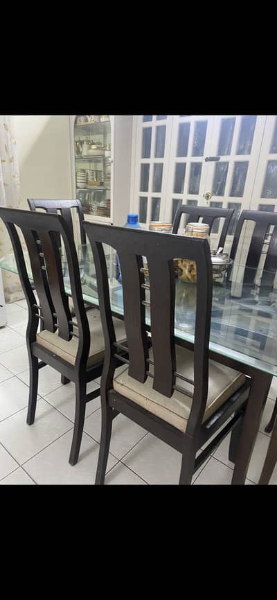 Dining table with 6 chairs