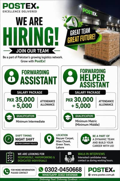 Post ex job available