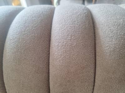 L shape sofa in towel fabric.