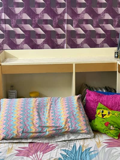 wood deco bed with dressing for sale