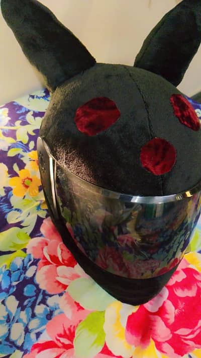 Helmet with black cover