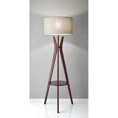 Floor wooden lamp