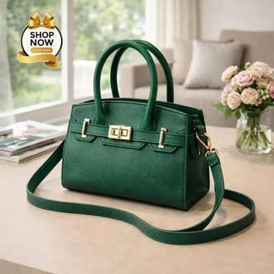 Women's rexine plain handbag