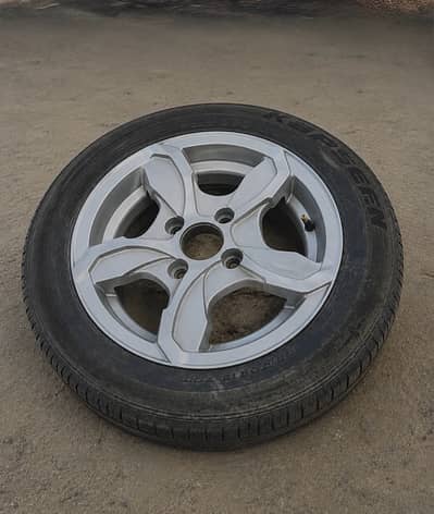Imported 13 Inch rims with new imported 2025 tyres for mira alto 660cc