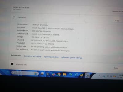 Lenovo ThinkPad Core i5 8th Gen | 8GB RAM | 256GB SSD | Excellent
