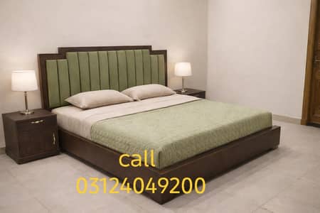 low profile bed with two side tables call 03124049200