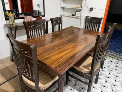 Dining table + 6x chairs