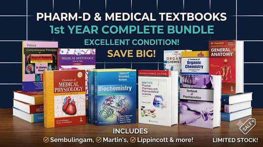 ​ Complete Pharm-D 1st Year Book Bundle – Good Condition