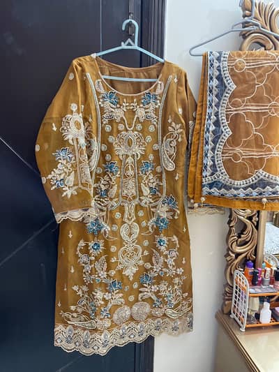 Shirt with sharara dress