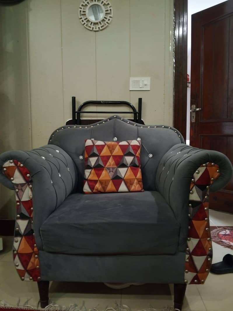 Gray colour sofa set 1