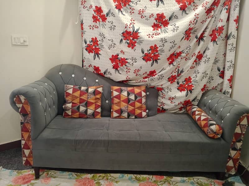 Gray colour sofa set 2