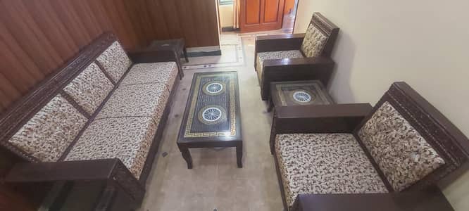 5 seater sofa set with coffee tables