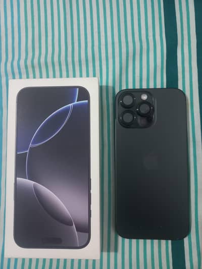 iPhone 16 Pro Max JV 256GB Black Titanium Complete Box | 100% Battery