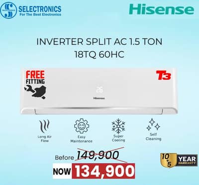 Hisense Split Ac 1.5 Ton inverter