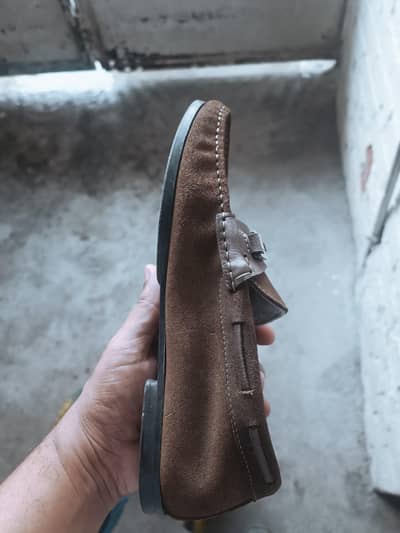 Zara men brown loafers  size 42