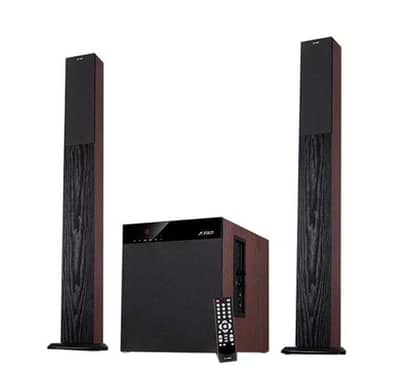 F&D Full Wooden 2.1 Tower Speakers with Subwoofer  Tower Speaker