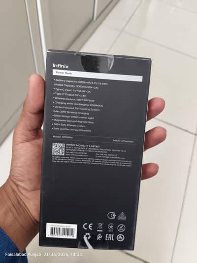 infinix 5000mag megsafe power bank 100 percent original best for iphon