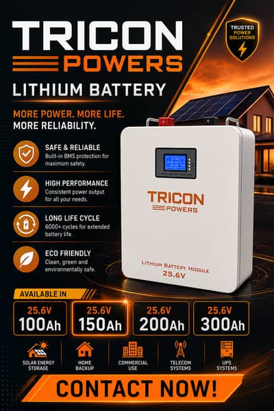 Lithium Battery 25.6V 100Ah 150Ah 200Ah 300Ah
